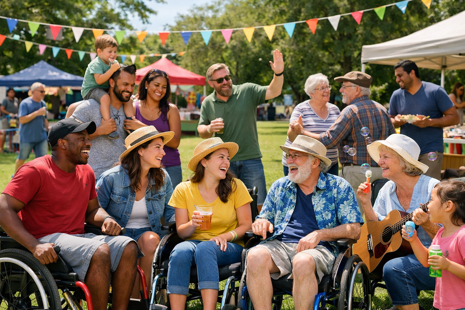 Individuals participating in community activities