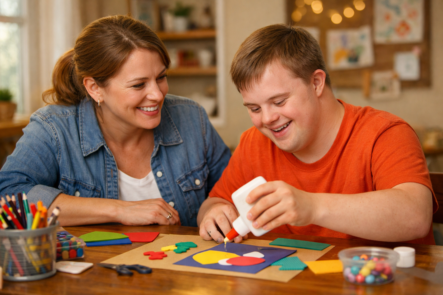 Support professional engaging with an individual